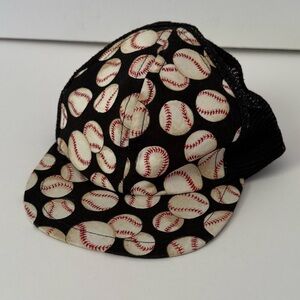 George Hats Baseball Print Black Toddler Cap